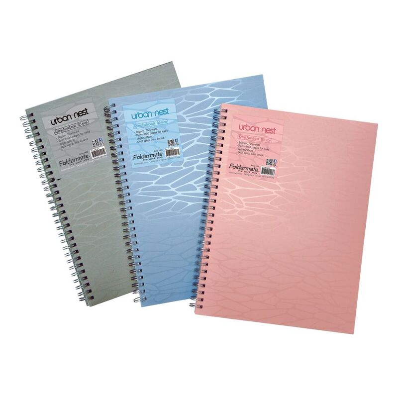 Foldermate Spiral B5 Notebook - Urban Nest (Assorted - Includes 1)