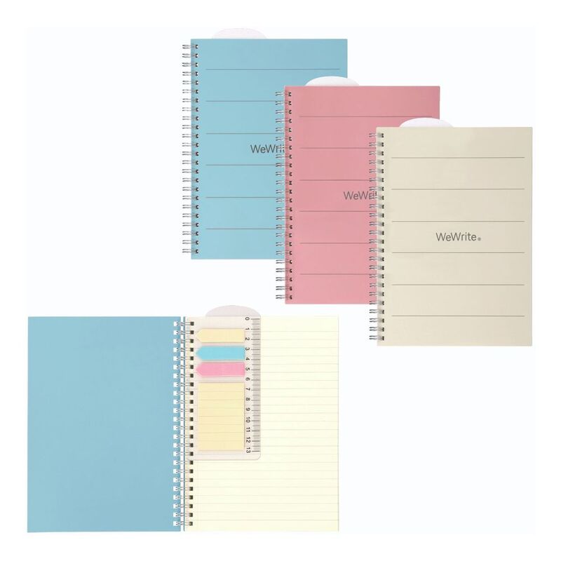Foldermate Spiral A5 Notebook 70 Sheets Ruled - Wewrite (Assorted - Includes 1)