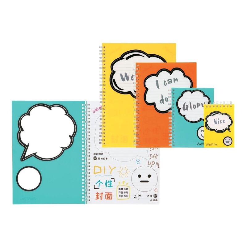 Foldermate Spiral A5 Notebook 70 Sheets - Hi There (Assorted - Includes 1)