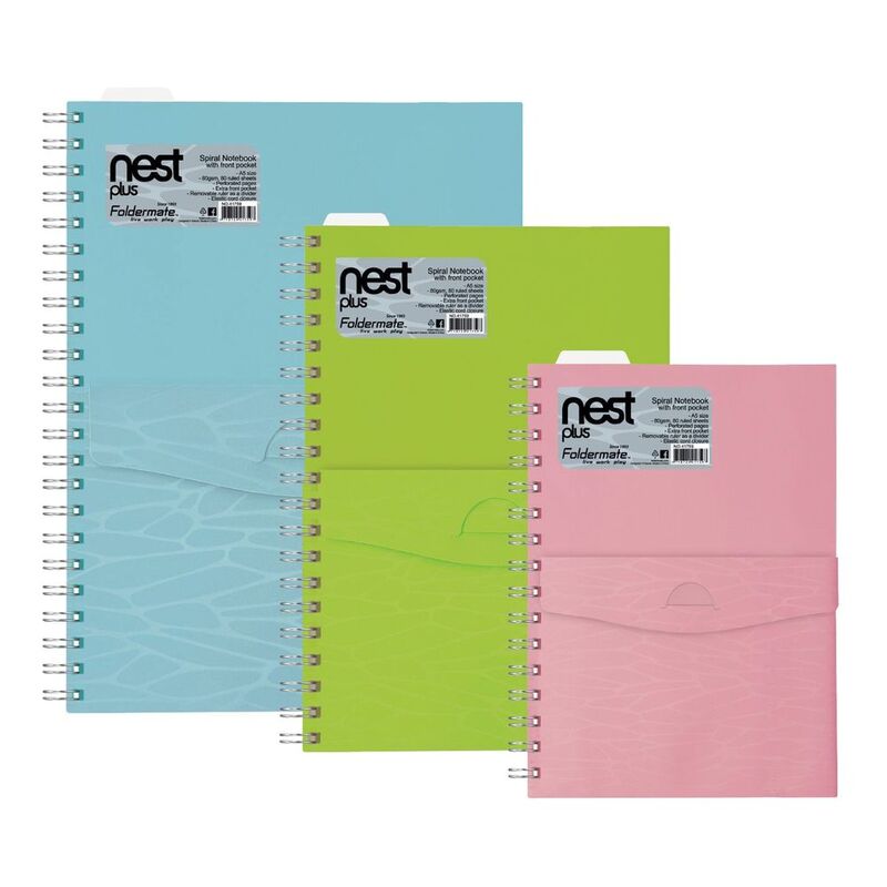 Foldermate 3-Subject Notebook A4 120 Sheets - Pastel Colors Np (Assorted - Includes 1) Foldermate 3-Subject Notebook A4 120 Sheets - Pastel Colors Np (Assorted - Includes 1)