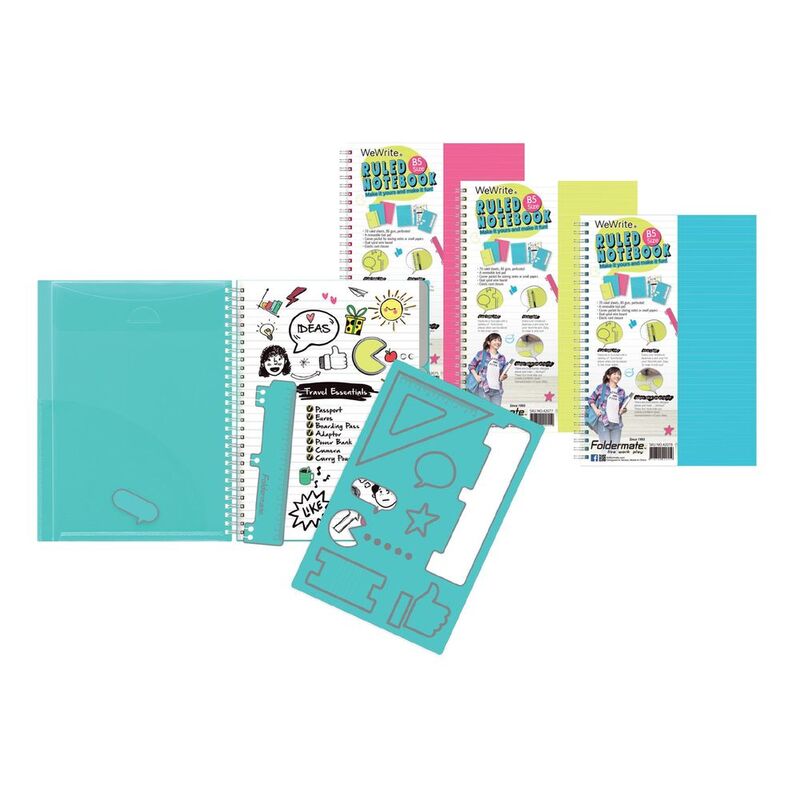 Foldermate 3-Subject Notebook A4 120 Sheets - Regular Colors Wewrite (Assorted - Includes 1)