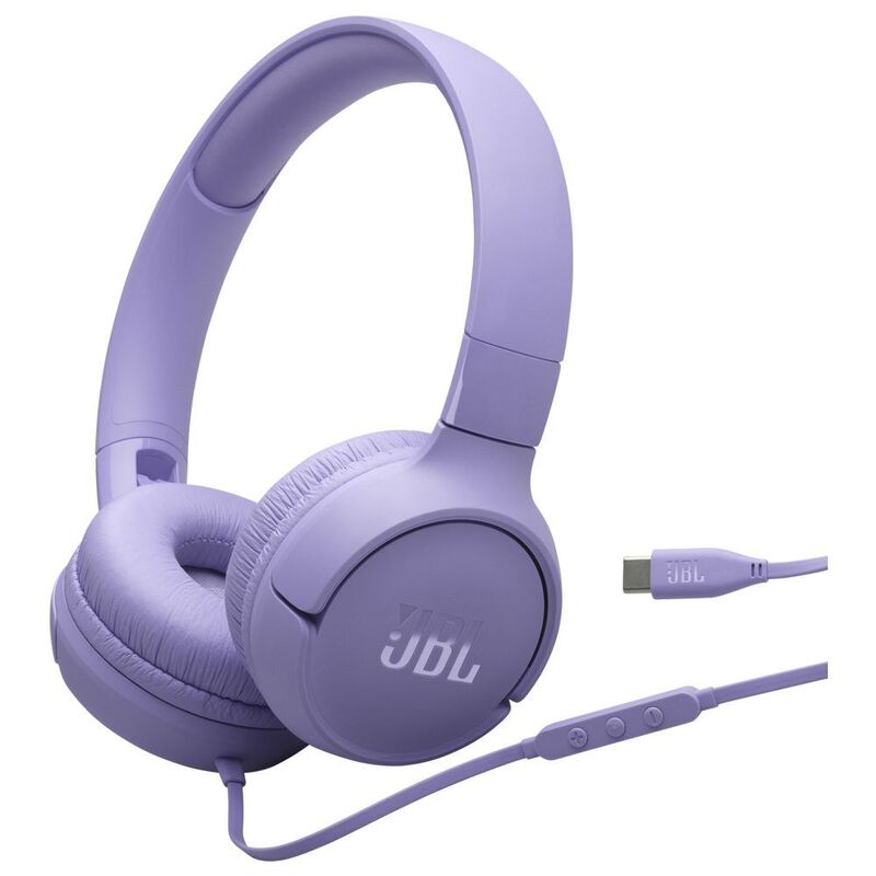 JBL Tune 520C USB-C Wired On-Ear Headphones - Purple