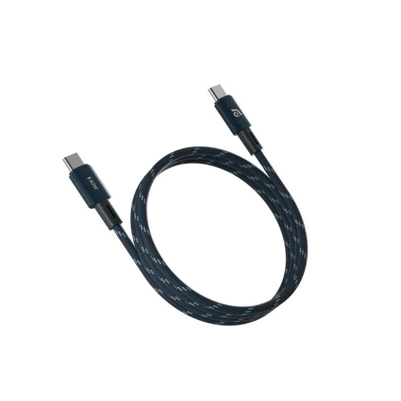 Adam Elements Casa MF100 USB-C To USB-C 60W Magnetic Flat Charging Cable 1M - Blue Adam Elements Casa MF100 USB-C To USB-C 60W Magnetic Flat Charging Cable 1M - Blue