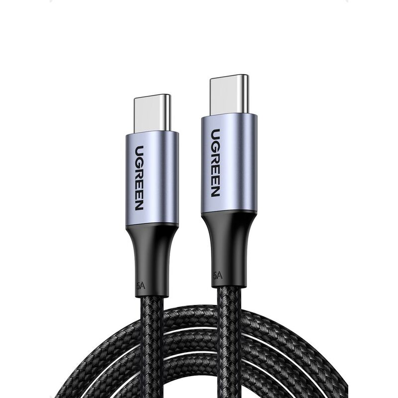 UGREEN Type C 2.0 Male To Type C 2.0 Male 5A Data Cable 1M - Black