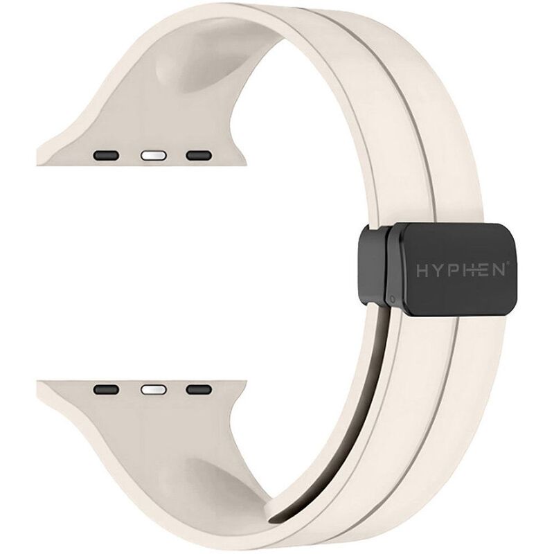 Hyphen Watch Strap For Apple Magnetic Clasp Silicone Band (49/45/44/42 Mm) - Star Light