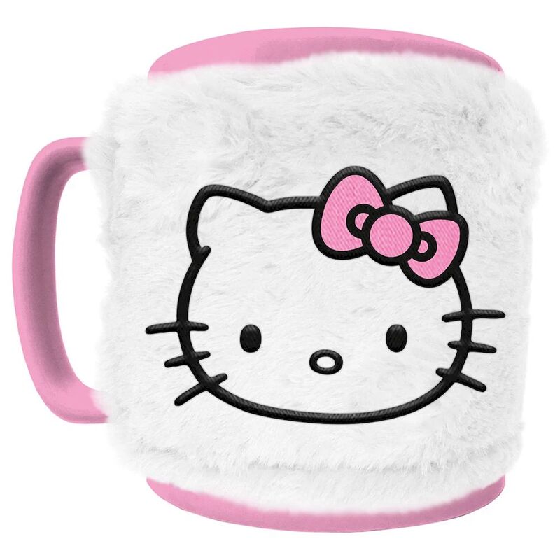 Pyramid Hello Kitty (Pink Bow Face Icon) Fuzzy 400ml Mug
