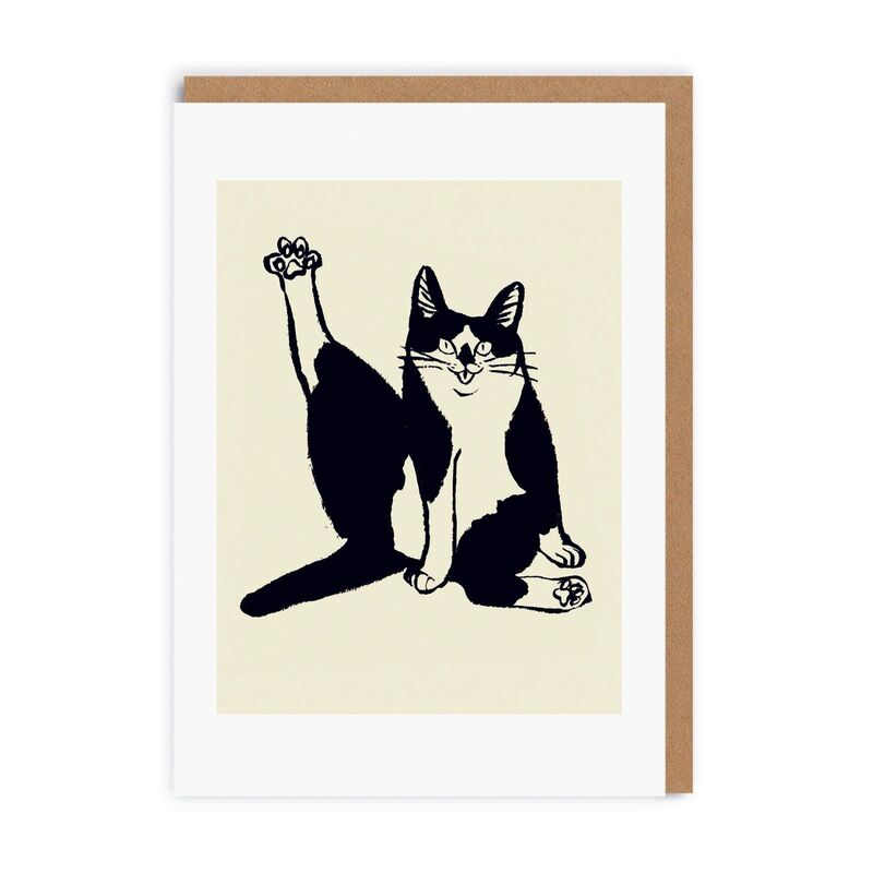 Ohh Deer Cat Pose Greeting Card (7 x 5)