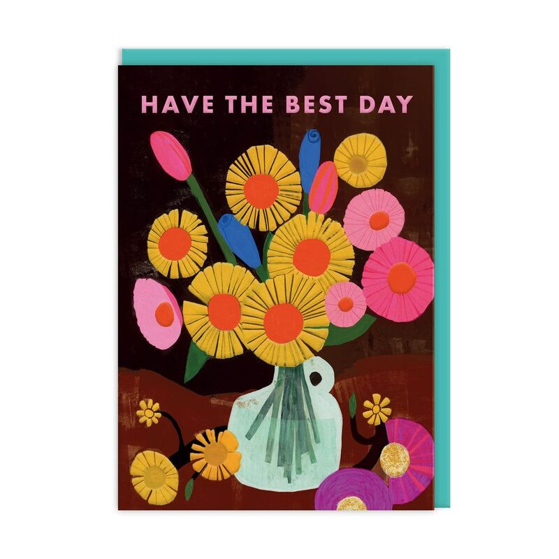 Ohh Deer Best Day Vase Greeting Card (A6)