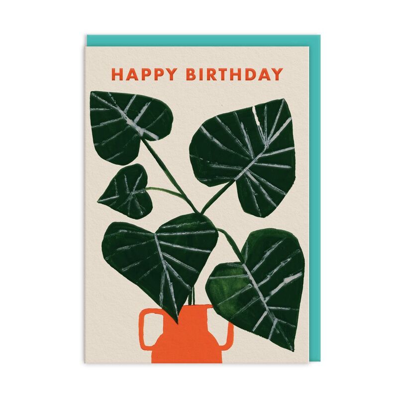 Ohh Deer Happy Birthday Plant Greeting Card (A6)