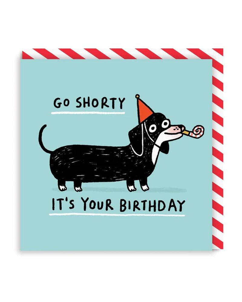 Ohh Deer Go Shorty Greeting Card (Sq)