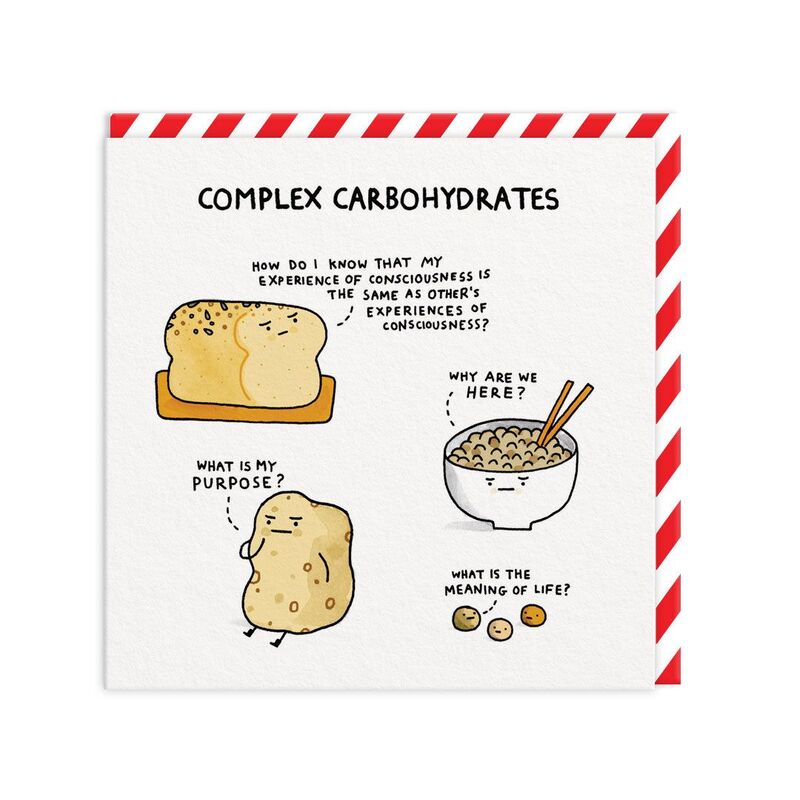 Ohh Deer Complex Carbohydrates Greeting Card (Sq)