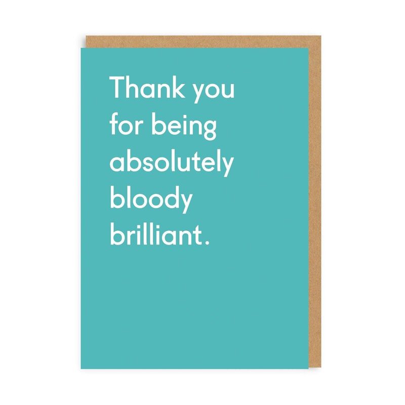 Ohh Deer Thank You Being Bloody Brilliant Greeting Card (A6)
