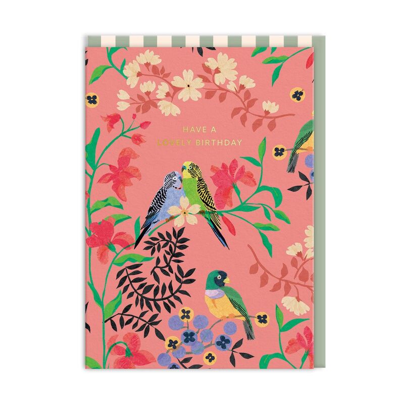 Ohh Deer Have A Lovely Birthday Summer Birds Premium Greeting Card (A6)
