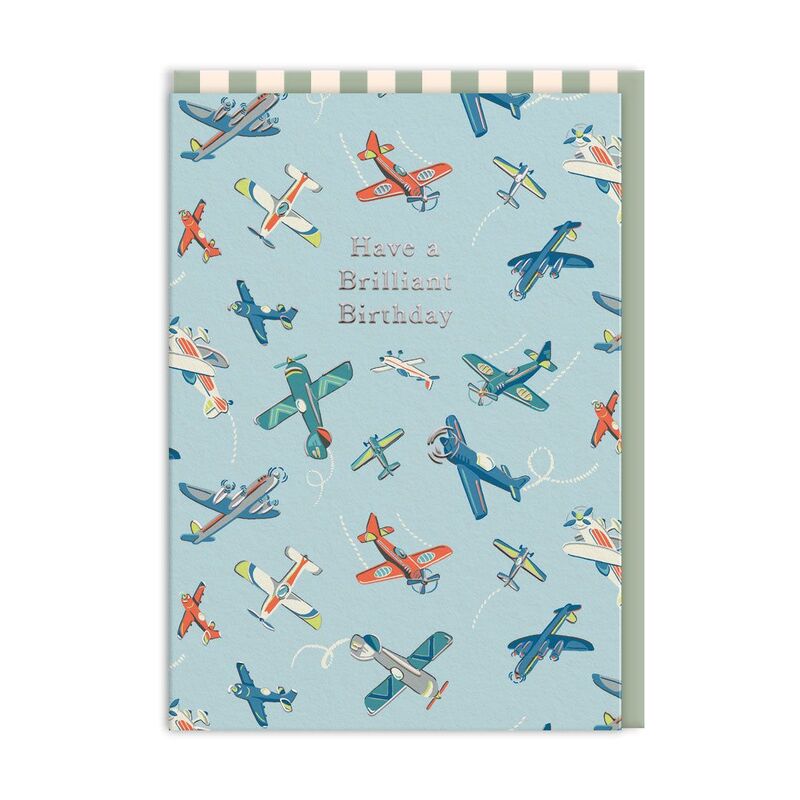Ohh Deer Brilliant Birthday Planes (11505) Premium Greeting Card (A6)