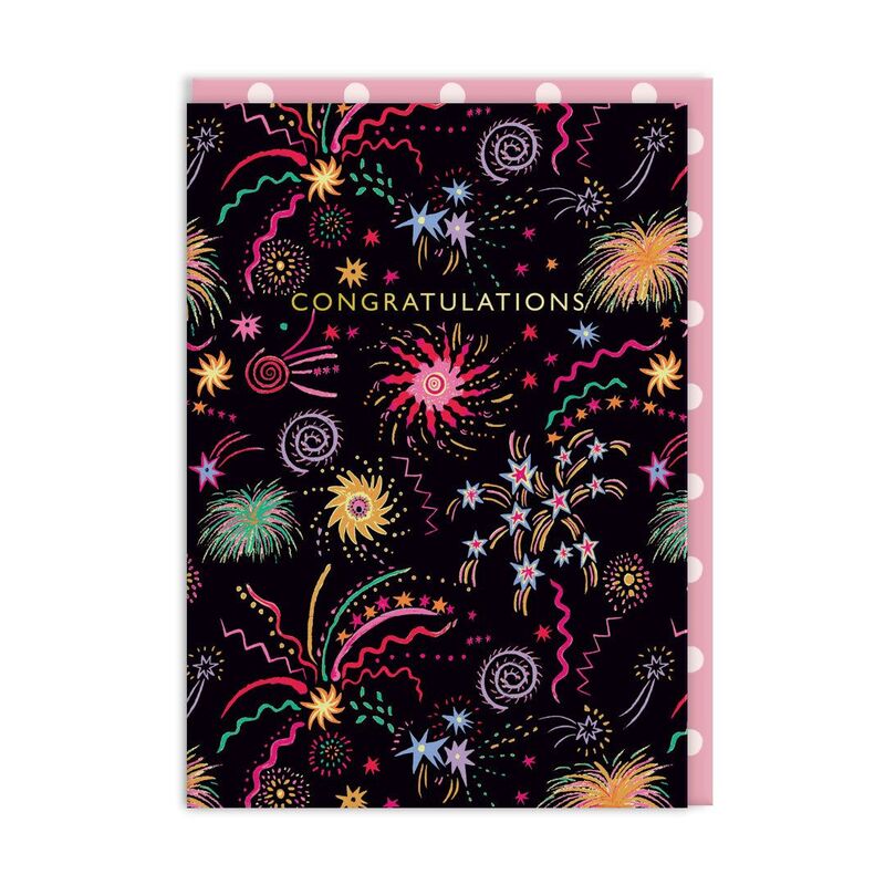 Ohh Deer Congratulations Fireworks (9824) Premium Greeting Card (A6)