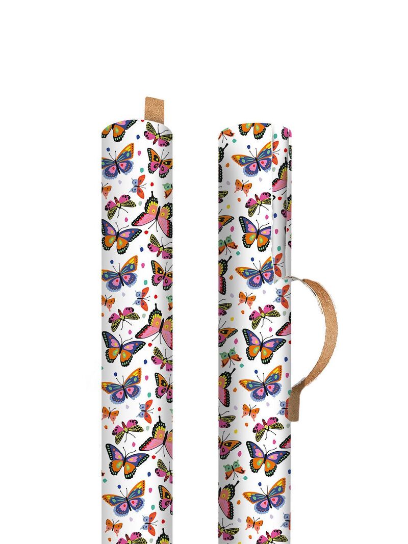 Ohh Deer Butterfly Repeat Roll Wrap (12403) Roll Wrap Single Roll