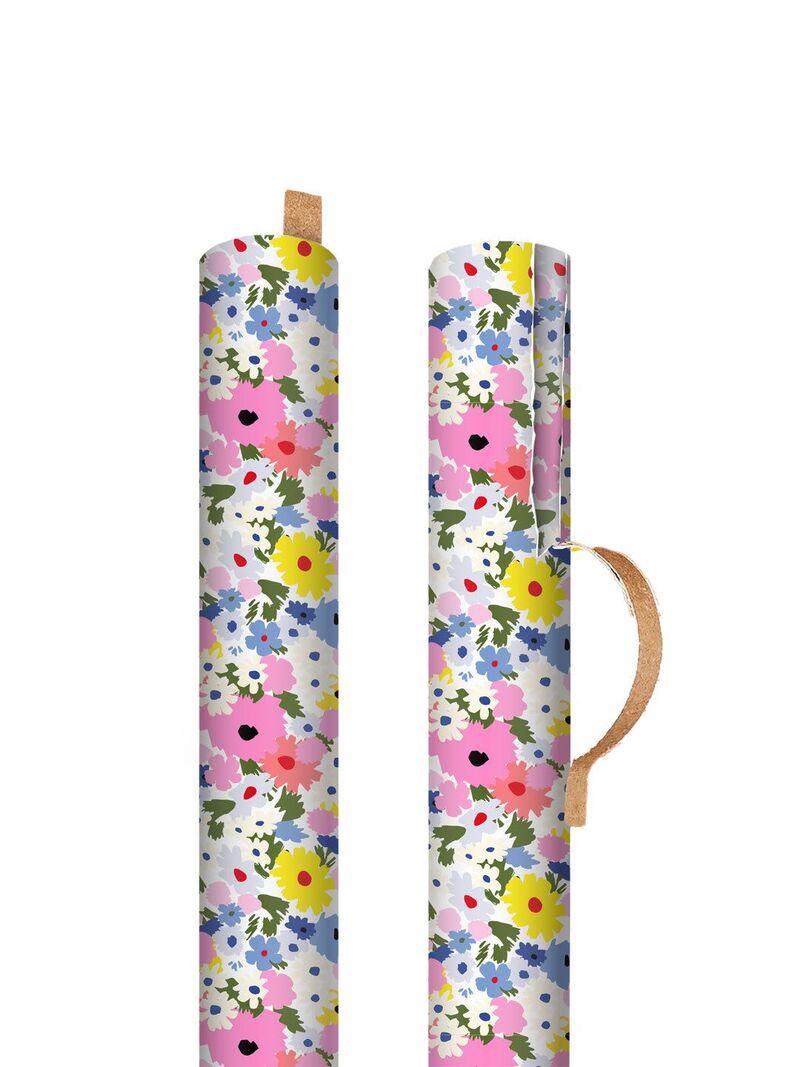 Ohh Deer Floral Repeat Roll Wrap (12402) Roll Wrap Single Roll