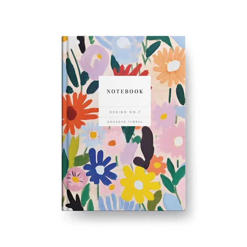 Ohh Deer Design No.7 Gouache Floral (10579) Premium Hardback Notebook (A5)