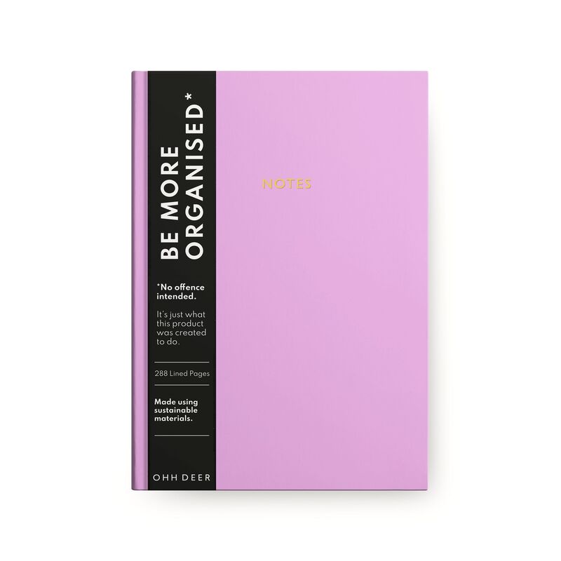 Ohh Deer Pastel Purple Linen Notebook Flexibound Notebook (A5)