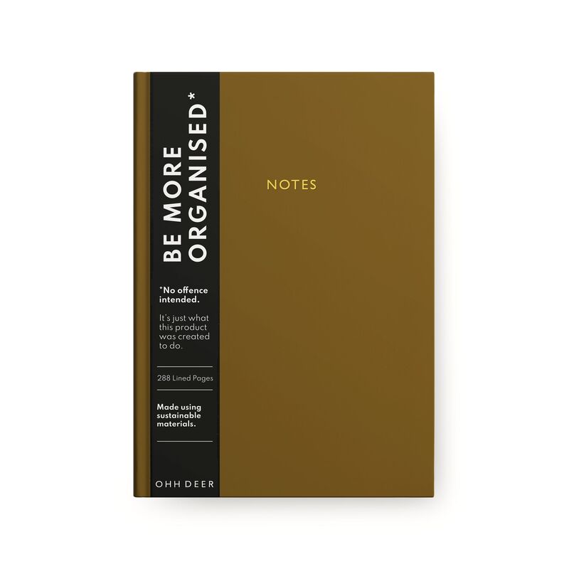 Ohh Deer Khaki Linen Notebook Flexibound Notebook (A5)