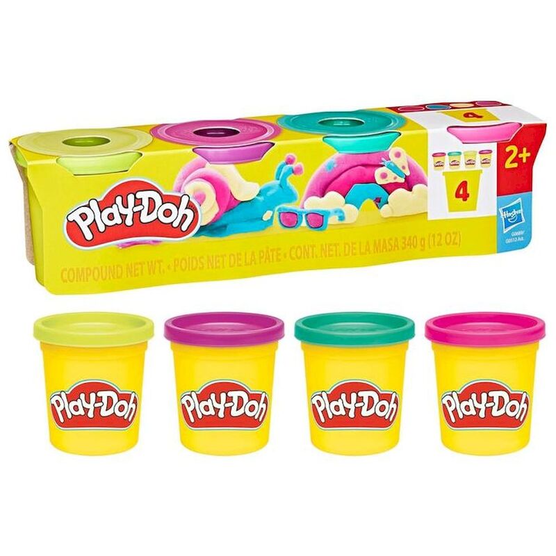 Hasbro Play-Doh Vibrant 4 Pack Compound