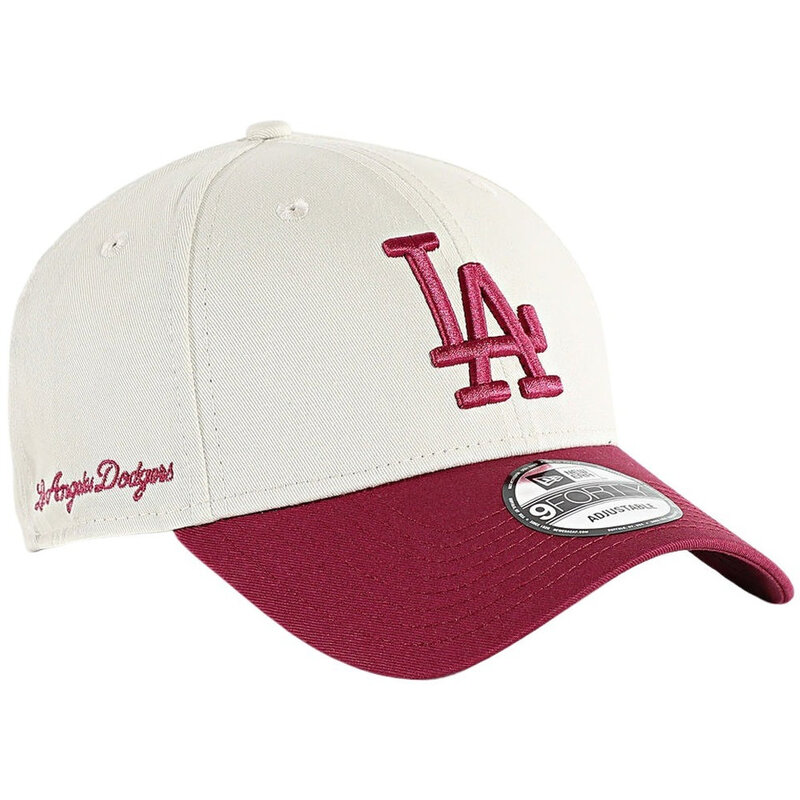 New Era Side Script 9Forty Mlb Los Angeles Dodgers Osfm Ivory/Red Cap
