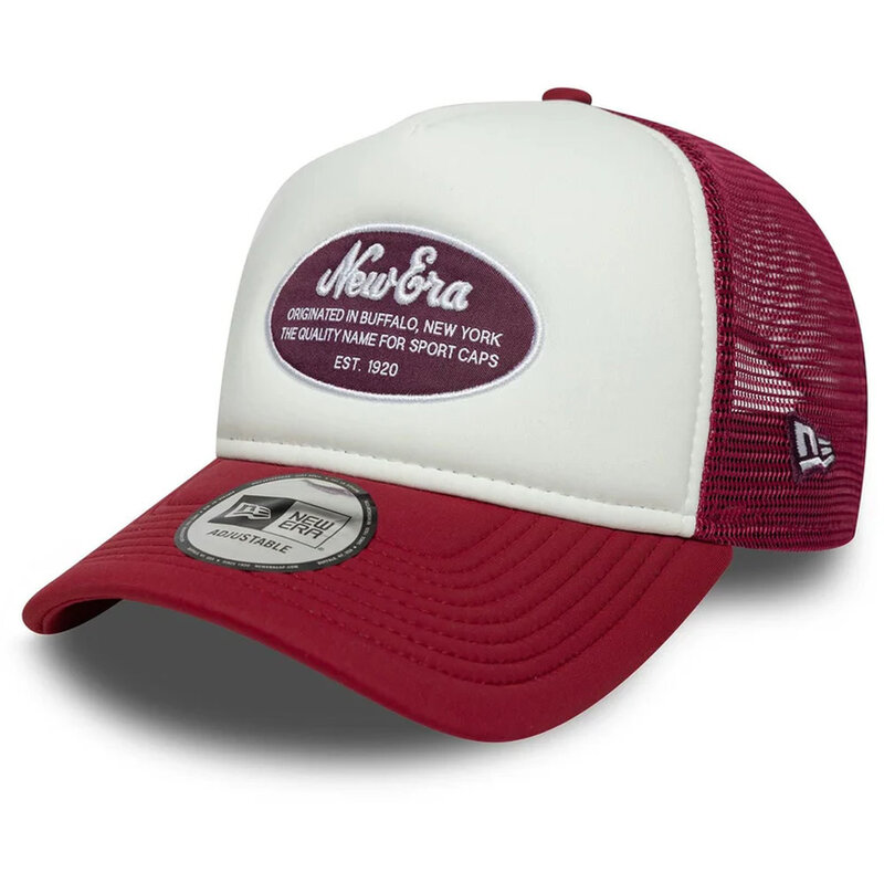 New Era 9Forty Oval Patch Trucker Osfm Dark Red Cap