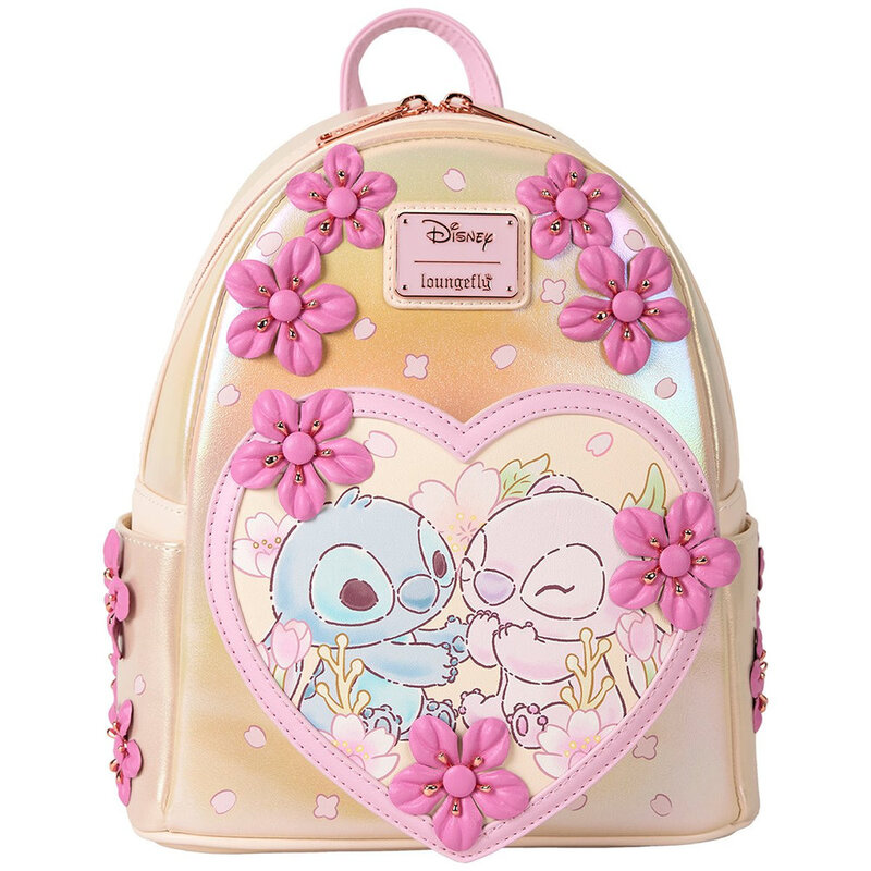 Loungefly Leather Disney Cute Stitch Mini Backpack Loungefly Leather Disney Cute Stitch Mini Backpack