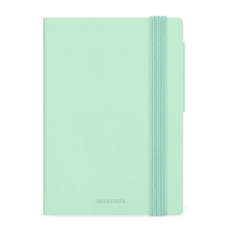 Legami 16 - Month Diary - 2025/2026 - Small Weekly Diary With Notebook - Pastel Mint