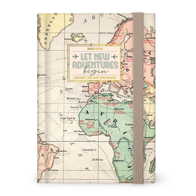 Legami 16 - Month Diary - 2025/2026 - Medium Photo Daily Diary - Travel
