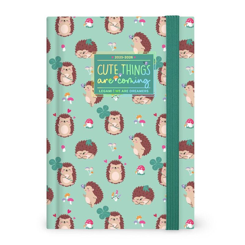 Legami 16 - Month Diary - 2025/2026 - Medium Photo Daily Diary - Hedgehog