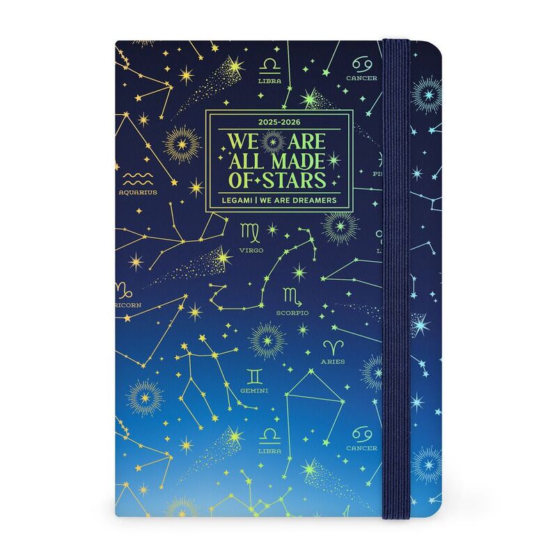 Legami 16 - Month Diary - 2025/2026 - Medium Photo Weekly Diary - Stars