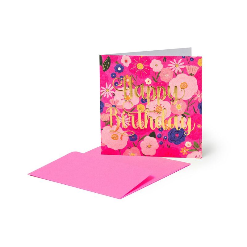 Legami Small Greeting Card - Happy Birthday - Flowers Legami Small Greeting Card - Happy Birthday - Flowers