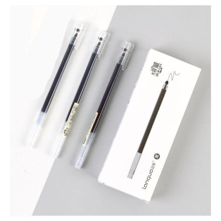 Languo Thin Barrel Black Ink Gel Pen 0.5 mm (Pack of 3)