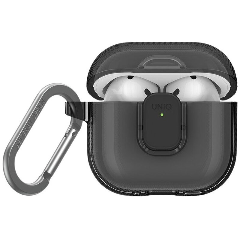 UNIQ Glase Pro Airpods 4Th Gen Lock Case - Glossy Smoke