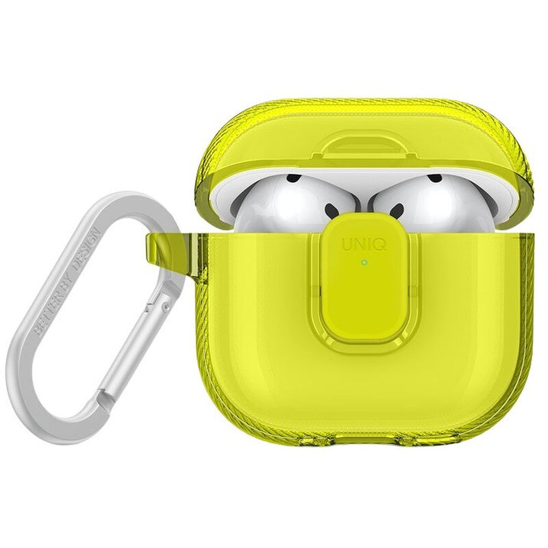 UNIQ Glase Pro Airpods 4Th Gen Lock Case - Light Lime