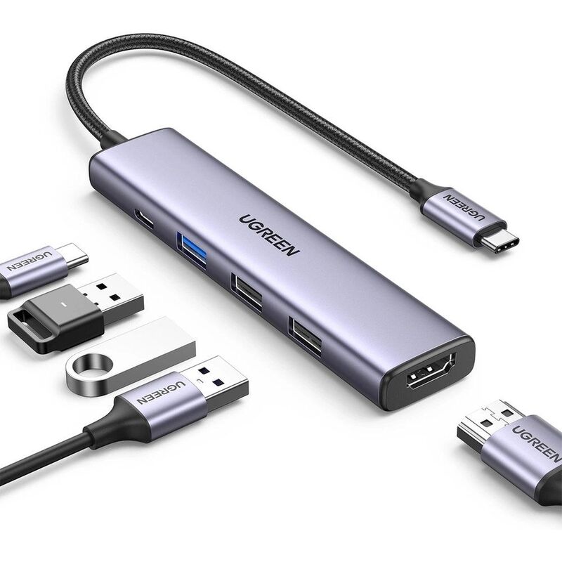 Ugreen USB-C To HDMI(4K@30Hz)+2*USB-A2.0+USB-A3.0+Pd(100W) Ugreen USB-C To HDMI(4K@30Hz)+2*USB-A2.0+USB-A3.0+Pd(100W)