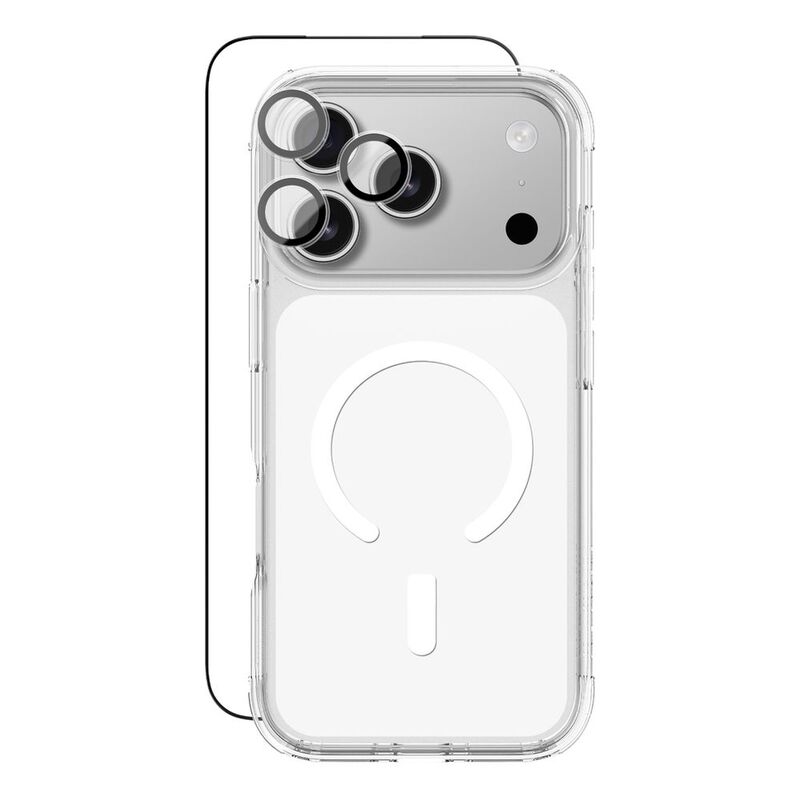 Amazingthing Radix Glass 3-In-1 Bundle Protector For iPhone 17 Max Pro (Minimal Magsafe Case + Radix 3D Clear Glass + AR Clear Lens) Amazingthing Radix Glass 3-In-1 Bundle Protector For iPhone 17 Max Pro (Minimal Magsafe Case + Radix 3D Clear Glass + AR Clear Lens)