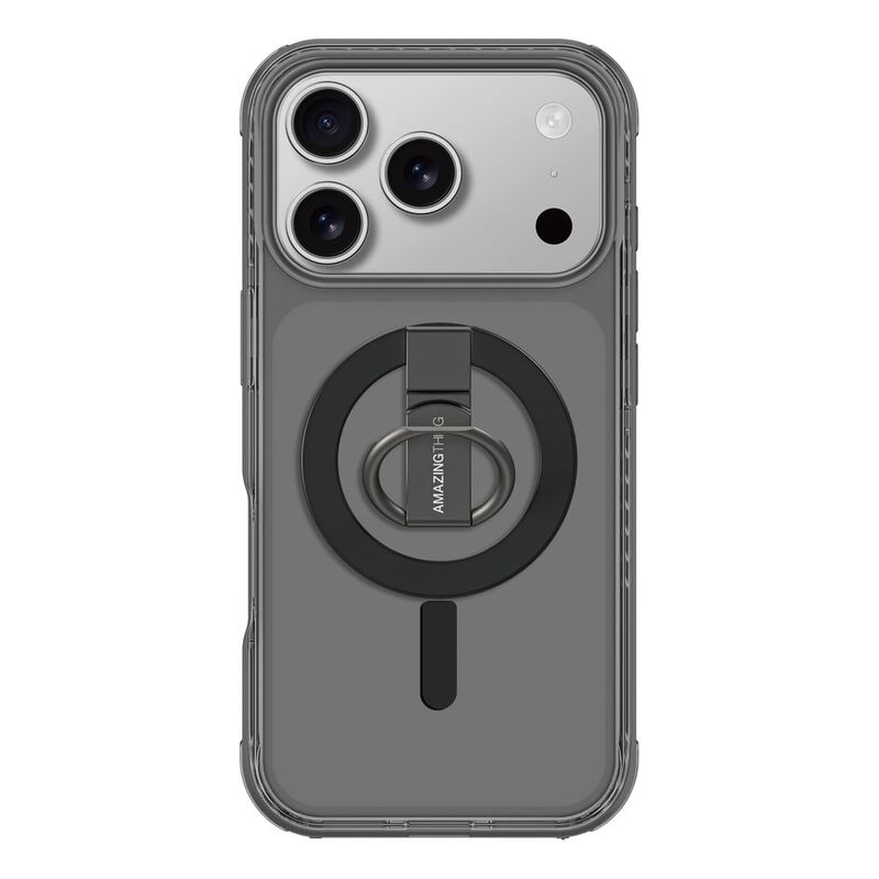 Amazingthing Titan Pro Grip Ring Set Mag Drop Proof Case For iPhone 17 Pro Max 6.9-Inch - Black