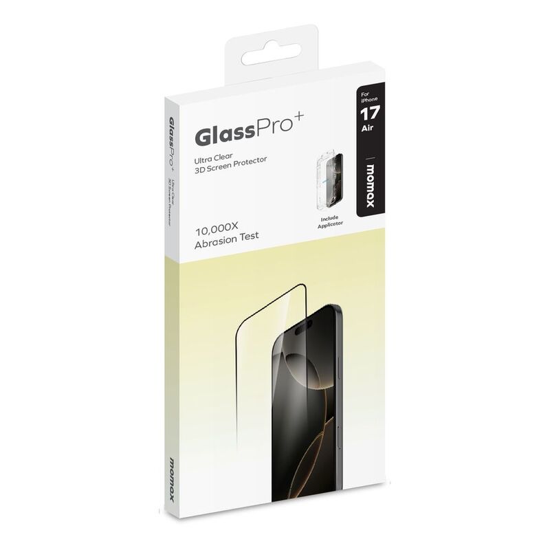 Momax iPhone 17 Air 6.6 3D Fully Covered Clear Glass - Clear