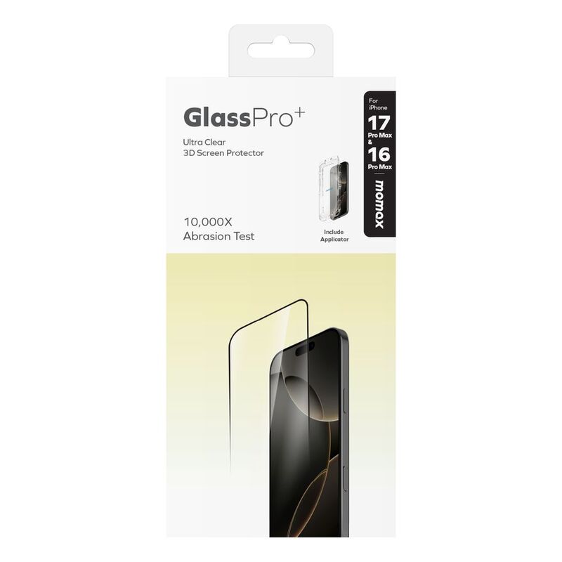 Momax iPhone 17 Pro Max 6.9 3D Fully Covered Clear Glass - Clear