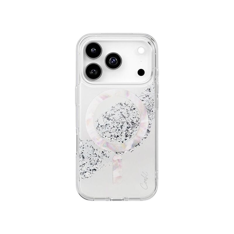 UNIQ Coehl iPhone 17 Pro 6.3-Inch (2025) Magnetic Charging Crystelle - Sparkling Silver