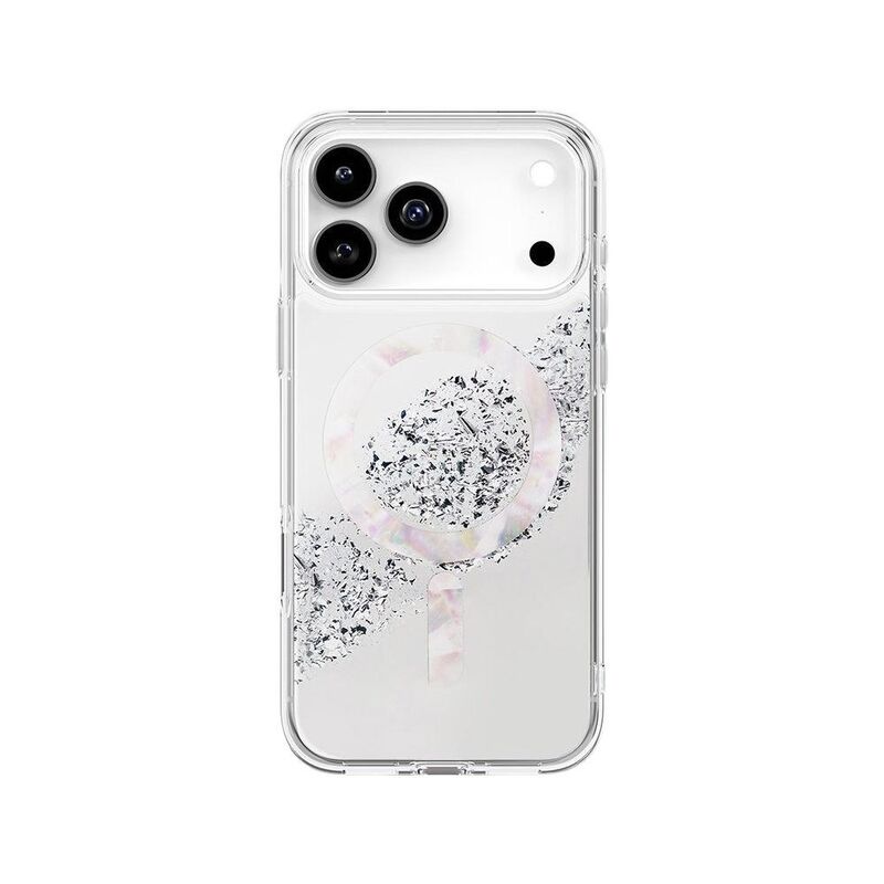 UNIQ Coehl iPhone 17 Pro Max 6.9-Inch (2025) Magnetic Charging Crystelle - Sparkling Silver