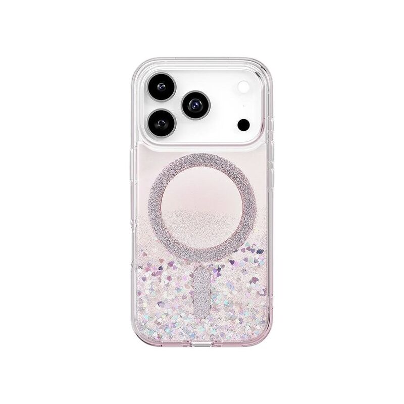 UNIQ Coehl iPhone 17 Pro 6.3-Inch (2025) Magnetic Charging Solea Glitter Hearts
