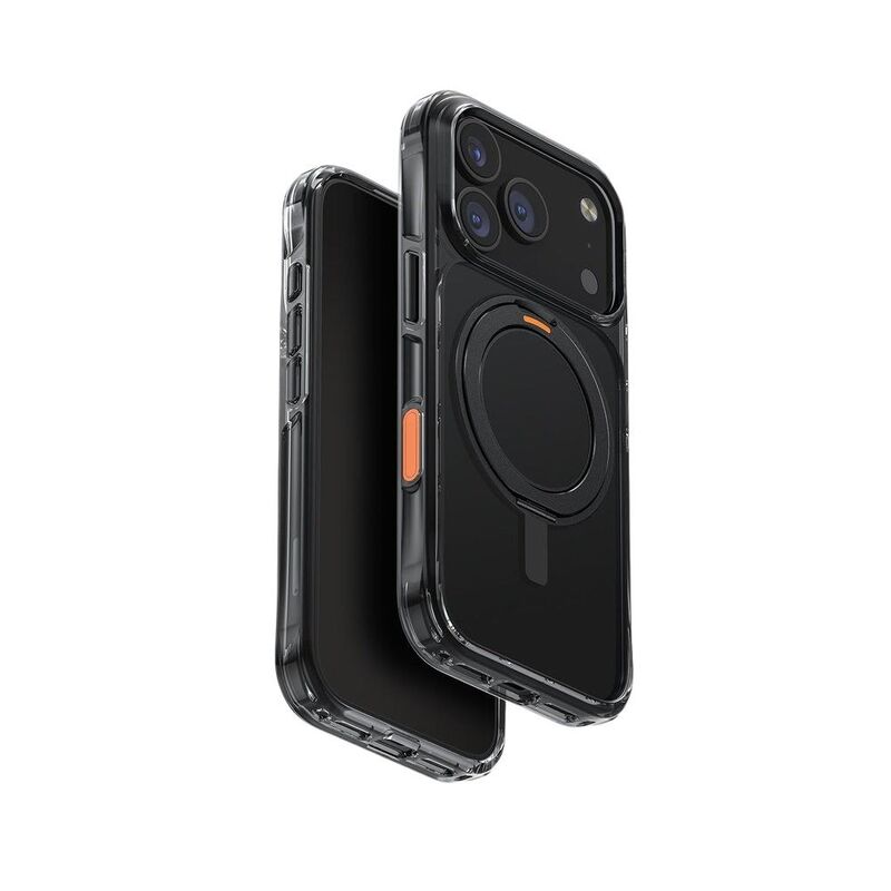 UNIQ Hybrid iPhone 17 Pro 6.3-Inch (2025) Swivix With 360 Rotating Kickstand - Carbon Black