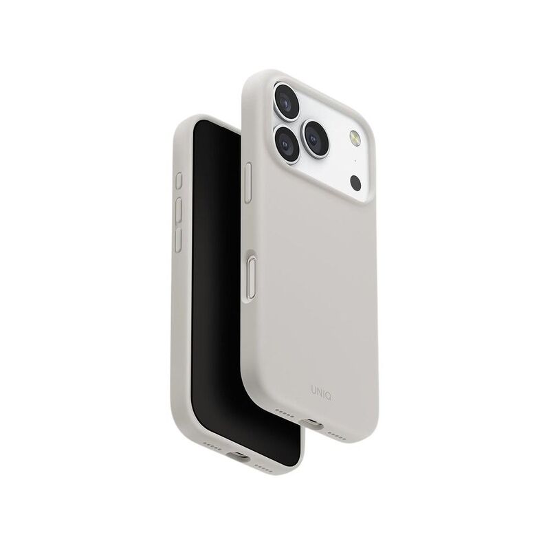 UNIQ Hybrid iPhone 17 Pro 6.3-Inch (2025) MagClick Charging Lino - Mist Grey UNIQ Hybrid iPhone 17 Pro 6.3-Inch (2025) MagClick Charging Lino - Mist Grey