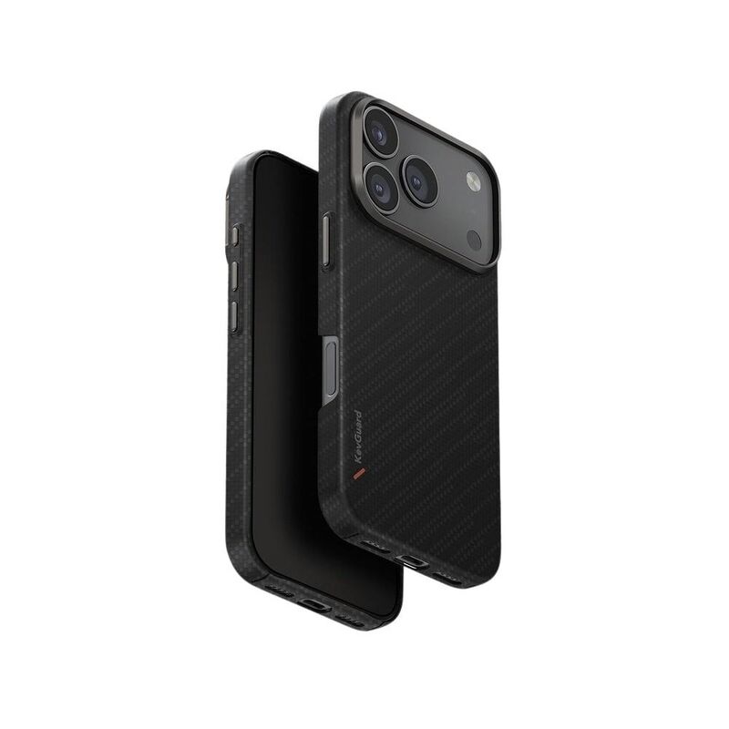 UNIQ Hybrid iPhone 17 Pro 6.3-Inch (2025) MagClick Charging Keva Edge - Carbon Black