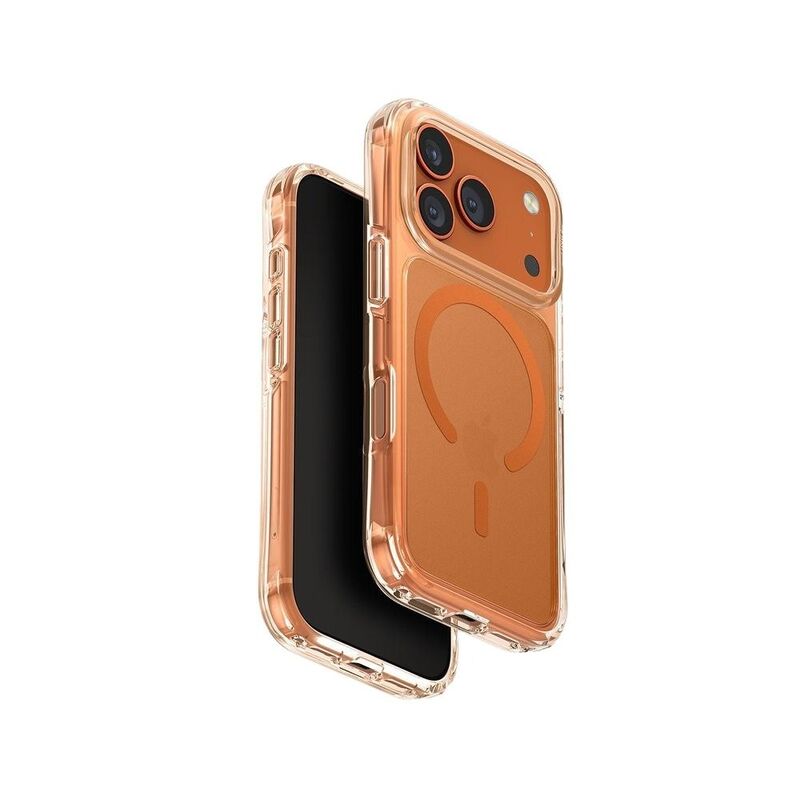 UNIQ iPhone 17 Pro Case MagClick Charging Lifepro Xtreme (Af) - Frost Clear/Volt Orange