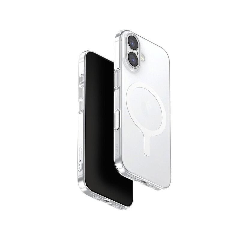 UNIQ iPhone 17 Case MagClick Charging Airsuit - Glossy Clear/White