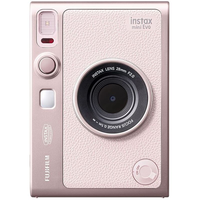 Fujifilm Instax Mini Evo Instant Camera - Gentle Rose Fujifilm Instax Mini Evo Instant Camera - Gentle Rose